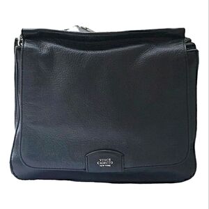 Vintage Vince Camuto NY Lyssa black leather Crossbody Shoulder bag Guitar Strap